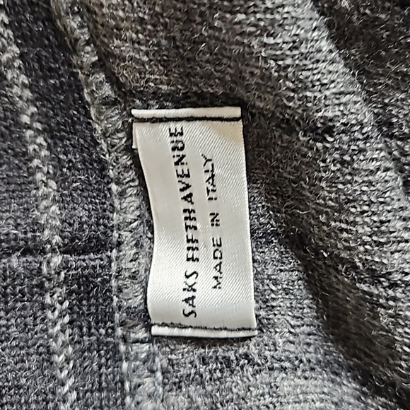 Saks Fifth Avenue Black/Grey Cape - Picture 3 of 3